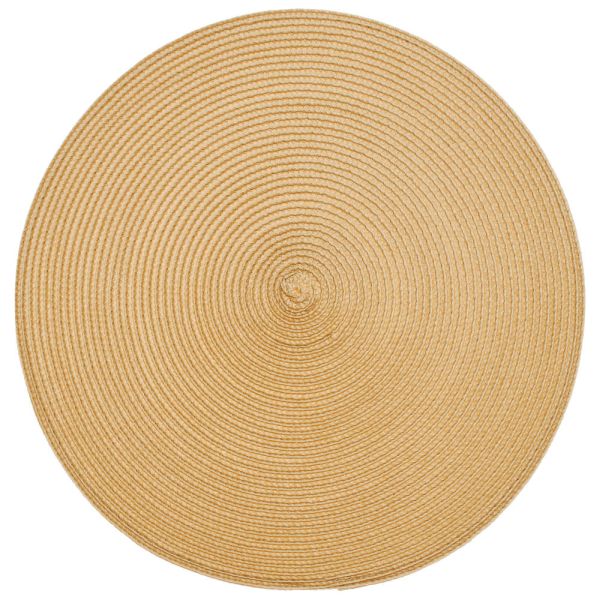 Circular Ribbed Placemat - Golden